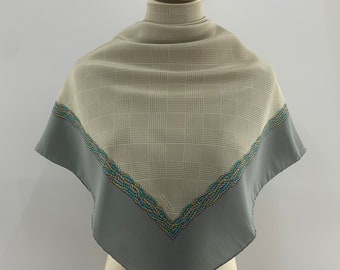 Bufanda vintage de Chanel, bufanda de seda de Chanel, chal de seda de Chanel, bufanda de París de Chanel, bufanda floral de Chanel, bufanda de cuello de Chanel, pañuelo de cuello de Chanel