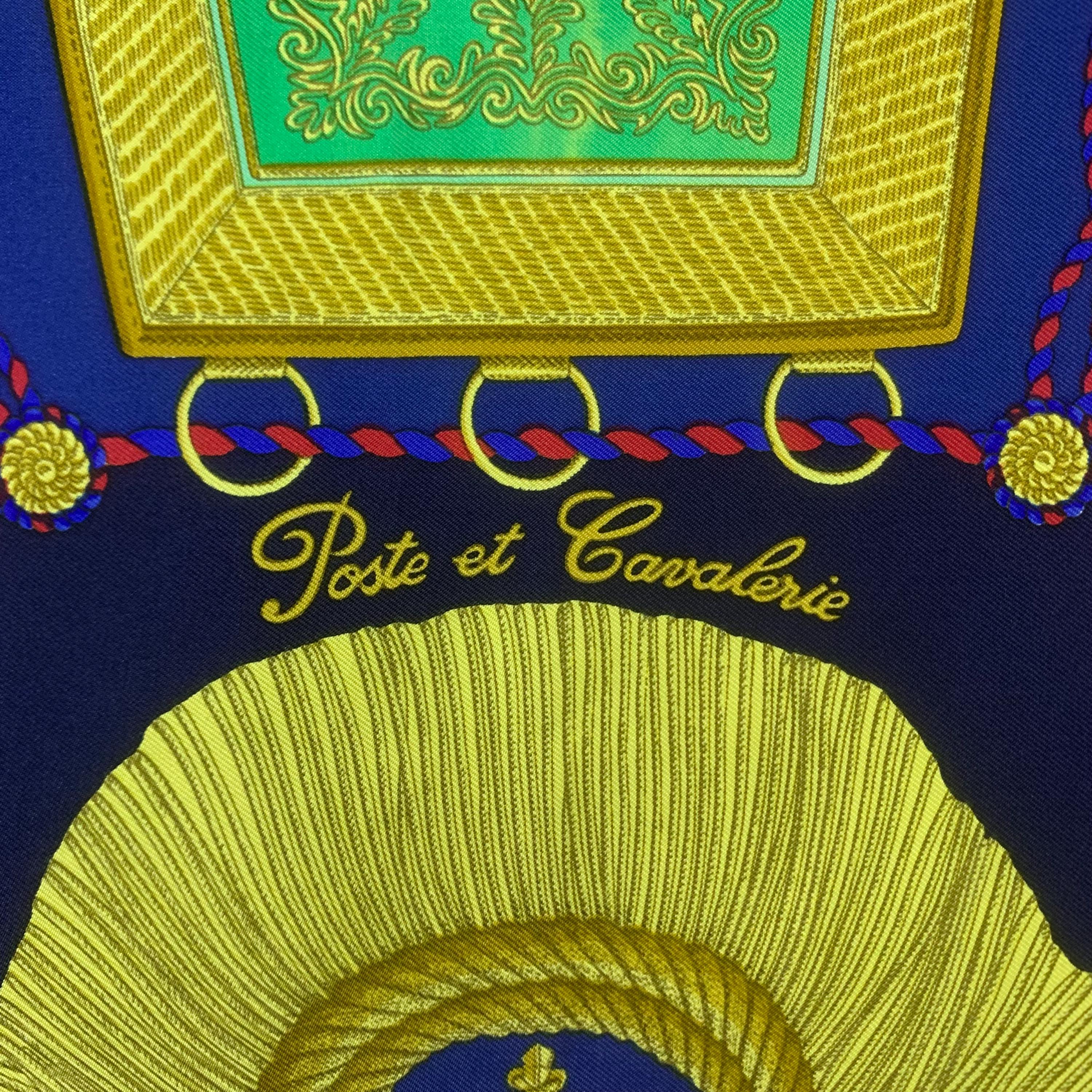 90年代ヴィンテージ エルメス スカーフ Poste et Cavalerie by J. Metz