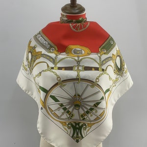 Vintage Bellotti Silk Scarf, Bellotti Accessories, Bellotti Shawl Silk, Bellotti Neck Scarf, Bellotti White Scarf, Bellotti Scarf Foulards