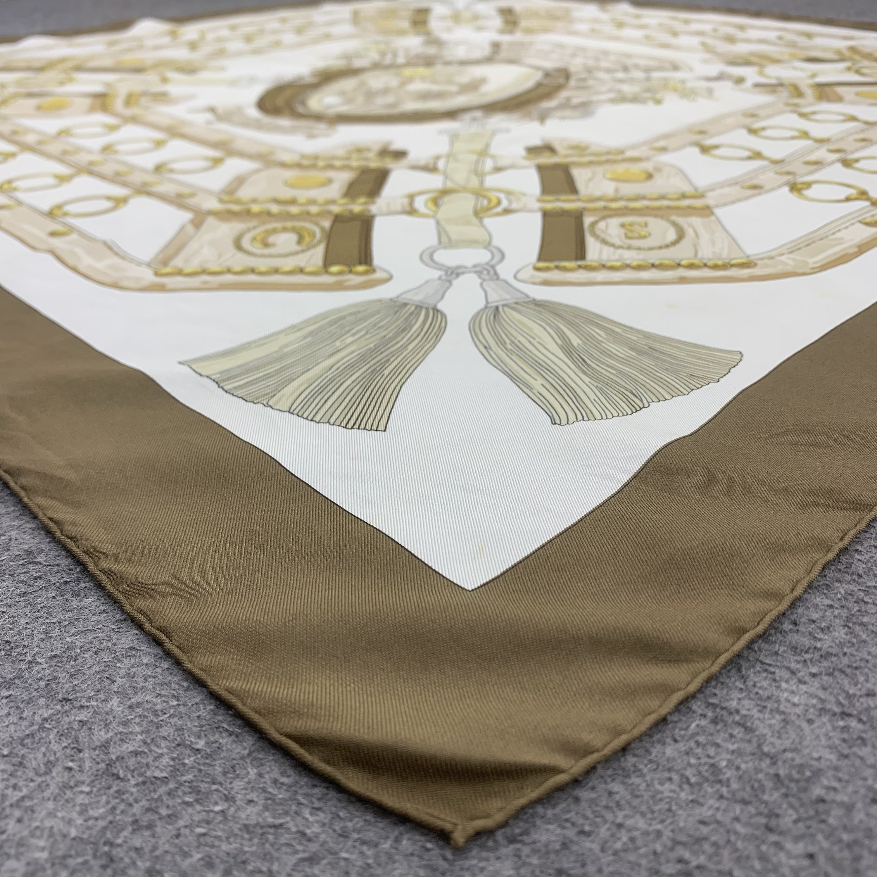 Vintage Hermès Aux Champs Silk Scarf by Cathy Latham, Hermes