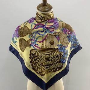 ロエベ スカーフ柄 トートバッグ ネイビー ゴールド ヴィンテージ 90s 希少 90s loewe - Etsy 日本