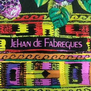 Foulard Jehan De Fabregues 100% Soie - Multicouleur, Occasion, Fabriqué Au Japon