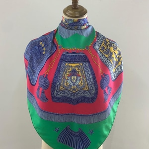 Vintage Hermes Scarf Poste et Cavalerie by Joachim Metz, Authentic Hermès Carre Foulard 90cm Silk Twill, Hermes Square Scarf Accessories