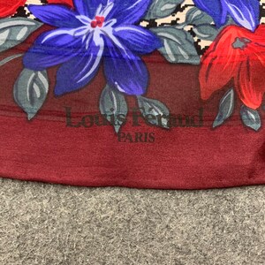Louis Feraud Vintage Damassé Foulard En Soie 1980