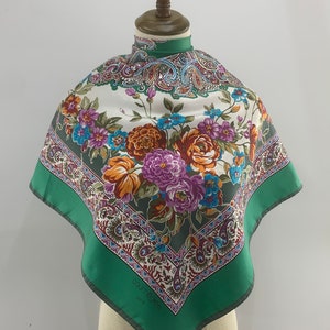 Vintage Courreges Paris Silk Scarf, Courreges Square Scarf, Courreges Silk Shawl Scarf Top, Courreges Neckerchief, Ladies Scarf Foulard
