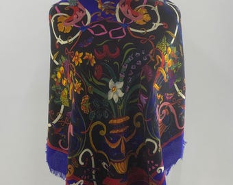 80年代のグッチの花柄シルクスカーフ - Etsy 日本