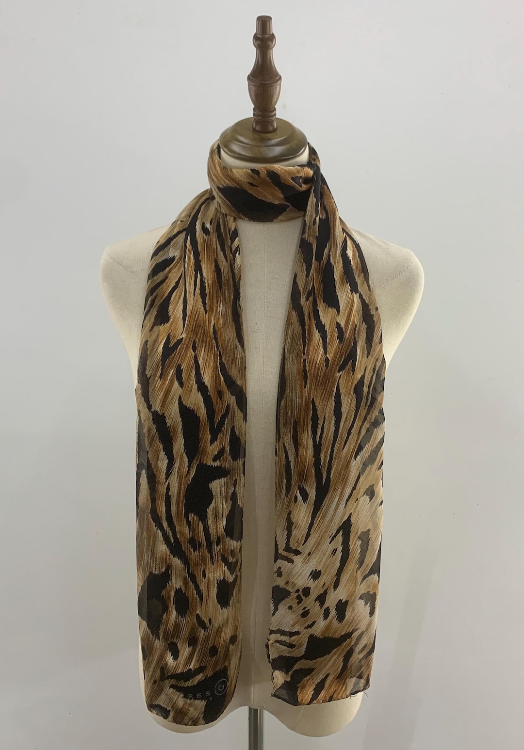 Foulard Carré Vintage Grès En Soie 100% - Motif Géométrique Multicolore - Fabriqué En Italie