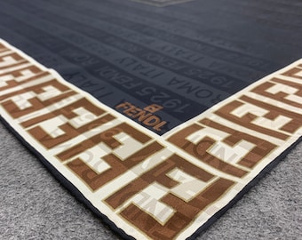 Vintage Fendi Silk Scarf, Authentic Fendi Scarf, Fendi FF