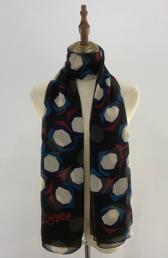 Vintage Diane Von Furstenberg Silk Scarf, Vintage… - image 1