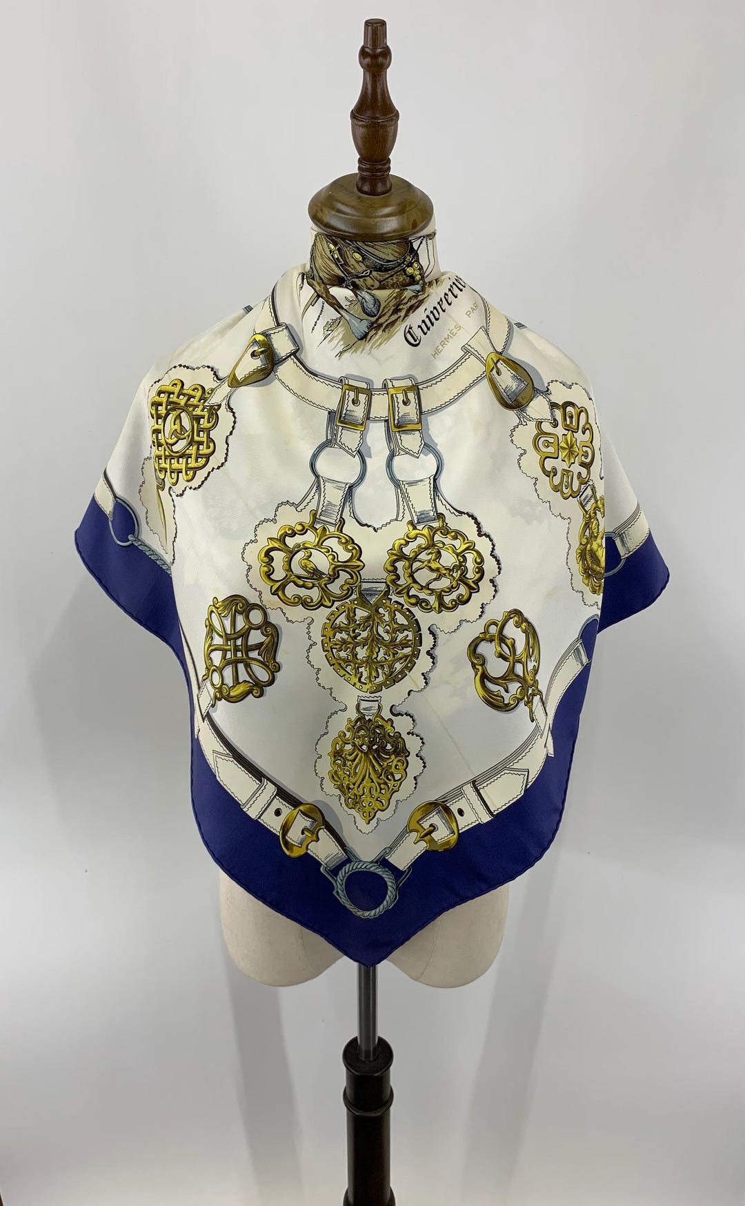 Vintage Hermes Scarf Cuivreries by Françoise De La Perriere