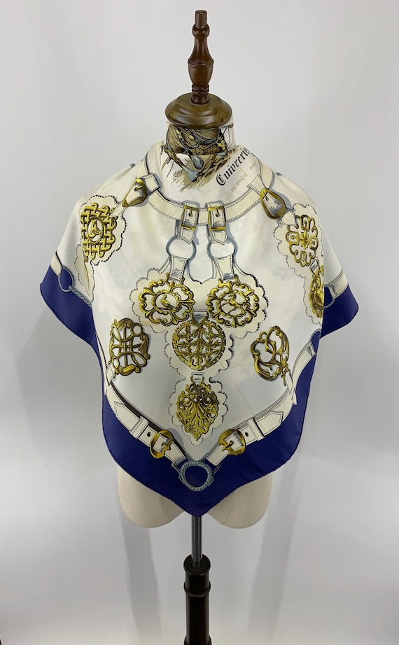 Vintage Hermes Scarf Cuivreries by Françoise De La Perriere