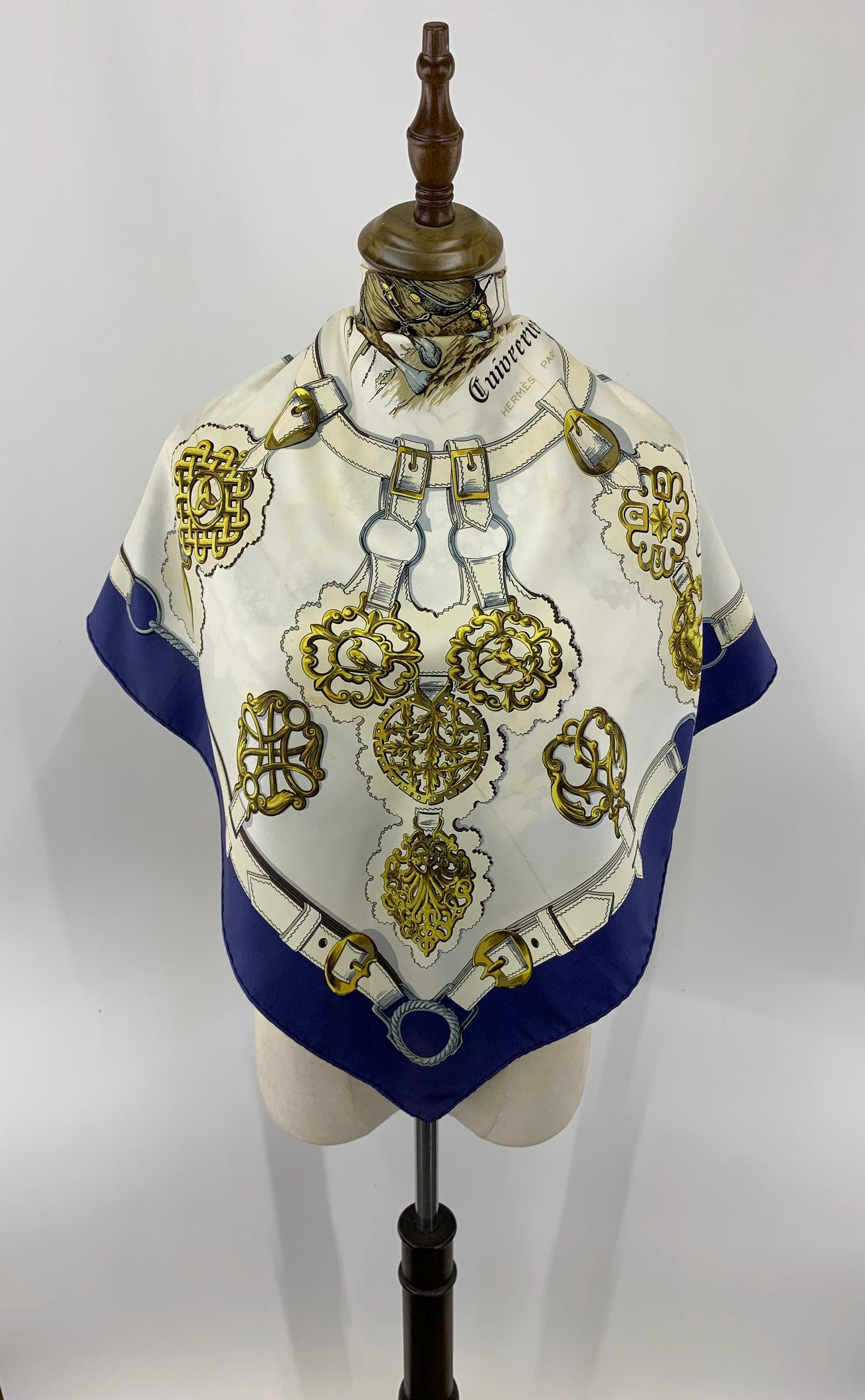 Vintage Hermes Scarf Cuivreries by Françoise De La Perriere