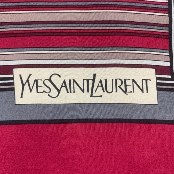 Authentic Yves Saint Laurent Silk Scarf Vintage Y… - image 4