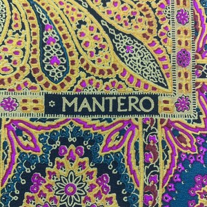 Foulard En Soie Mantero Imprimé Floral - Occasion Très Bon état