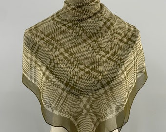 Vintage Silk Scarf, Classic Silk Crepe Mousseline Scarf, Vintage Shawl Silk, Vintage Scarves, Vintage Scarf, Foulard, Silk Carre Classic