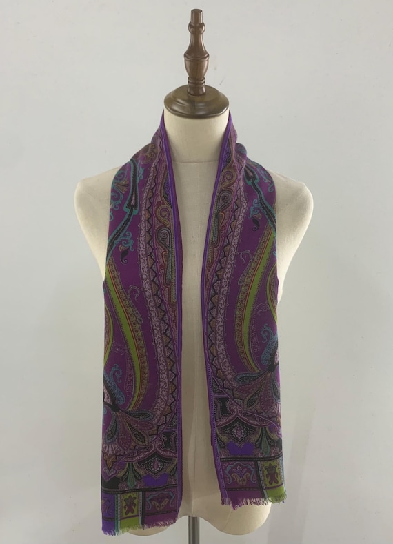 ETRO Mirano エトロ　スカーフ イタリア製 ヴィンテージ エトロ ミラノ スカーフ マルチカラー ペイズリー柄
