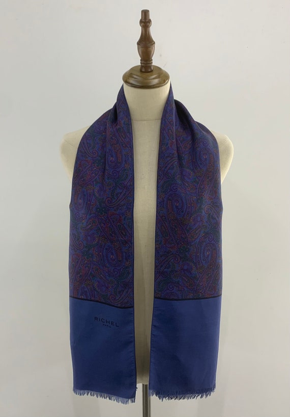 Vintage Richel Paris Silk Scarf, Pure Silk Neck S… - image 1