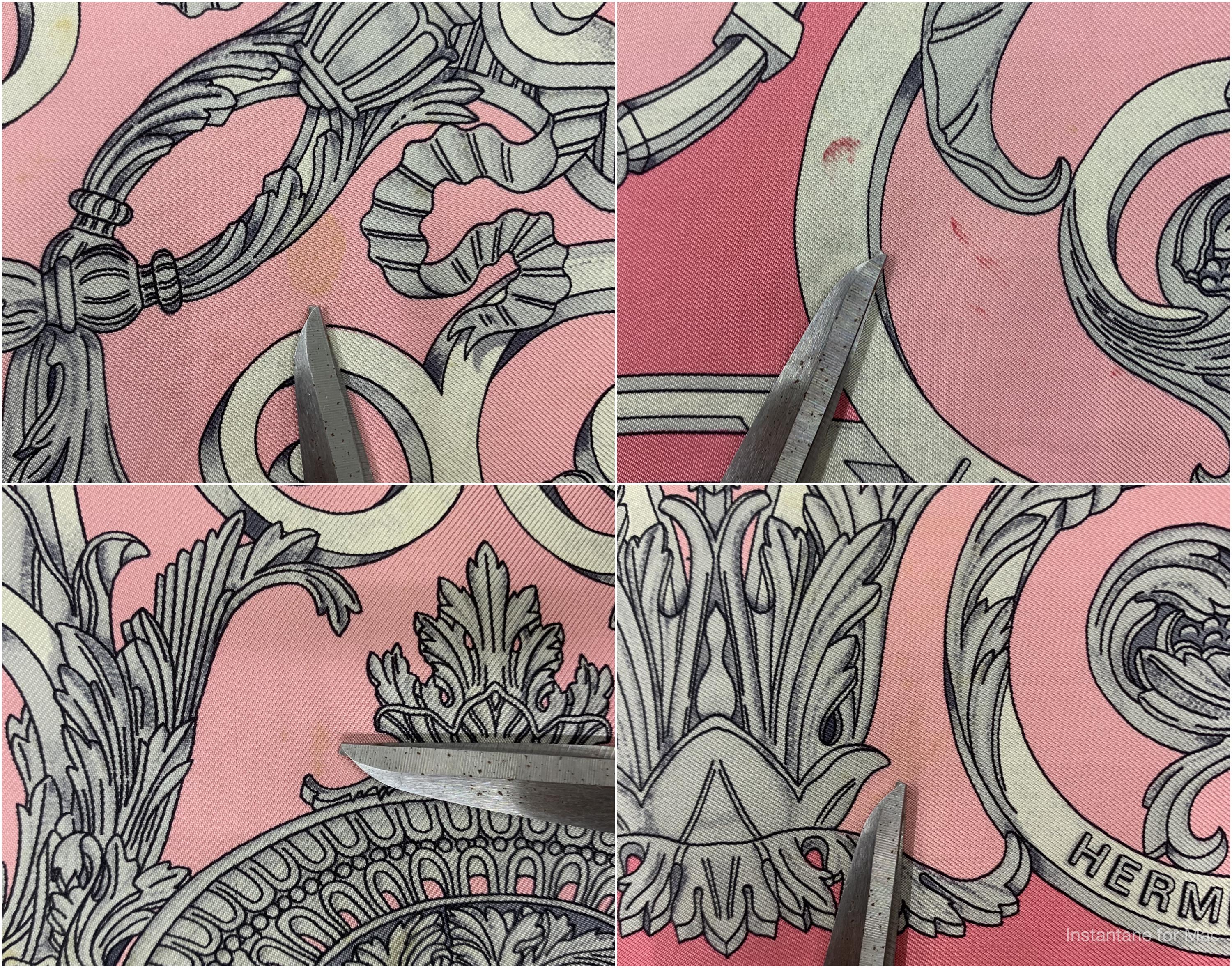 Vintage Hermes Scarf Les Tuileries by Joachim Metz, Authentic