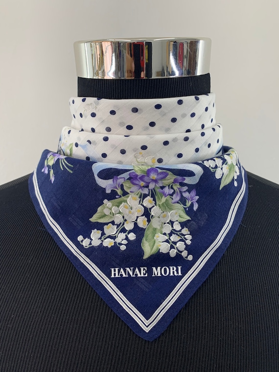 Vintage Hanae Mori Handkerchief, Hanae Mori Bandana, Hanae