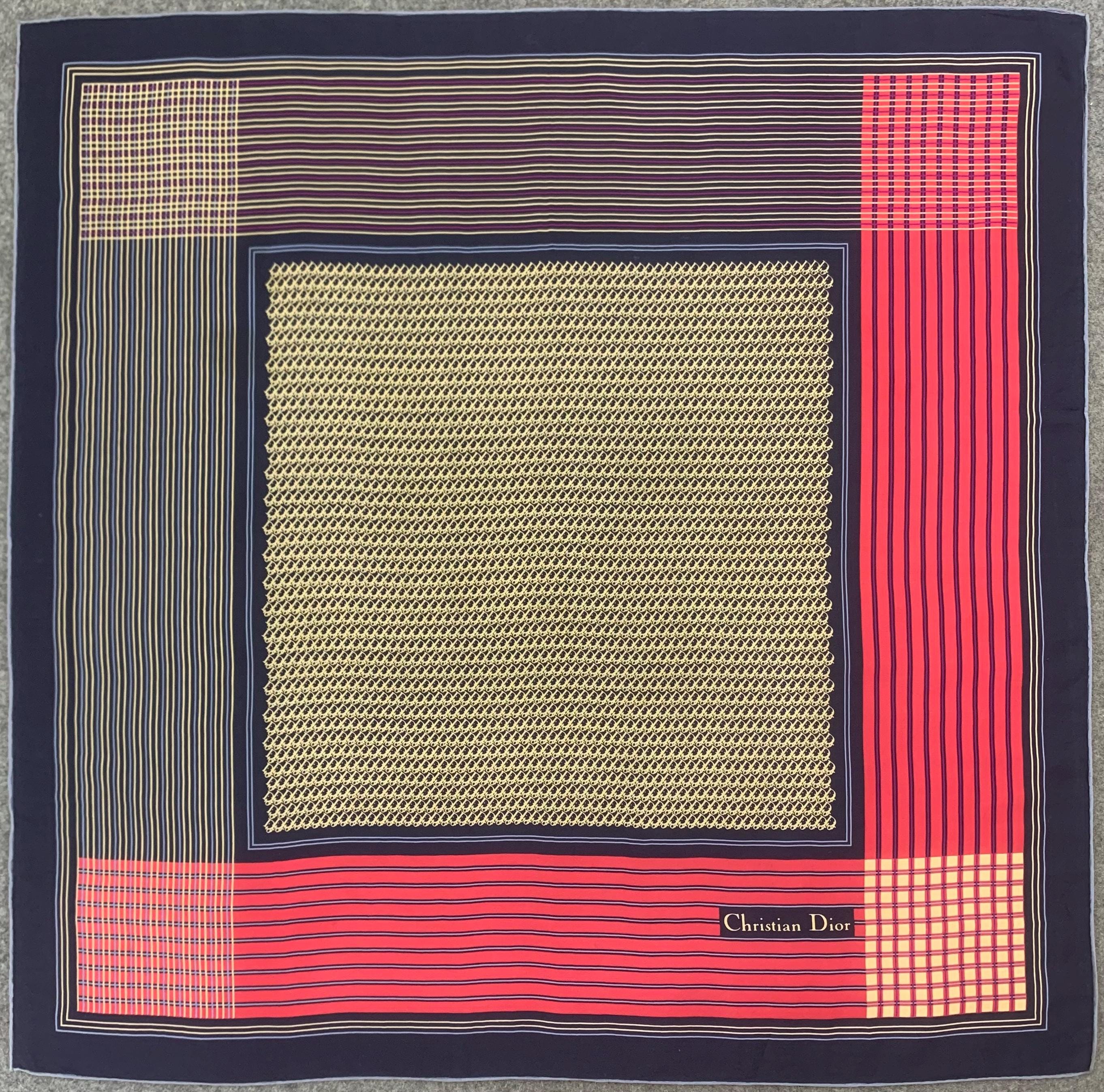 Vintage Christian Dior Silk Scarf, Vintage Dior Scarf, Dior
