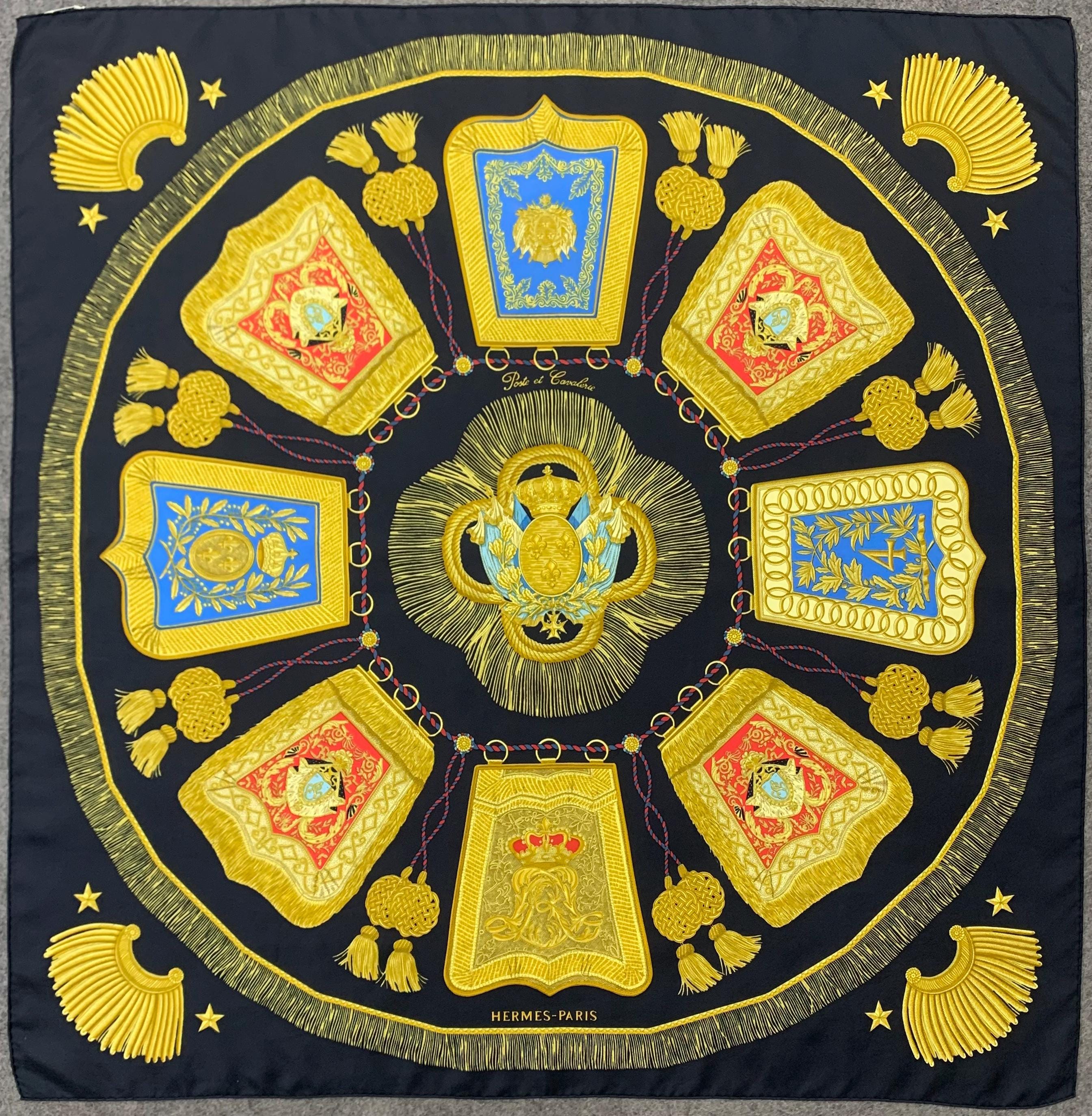 Vintage 90s Hermes Scarf Poste Et Cavalerie by Joachim Metz