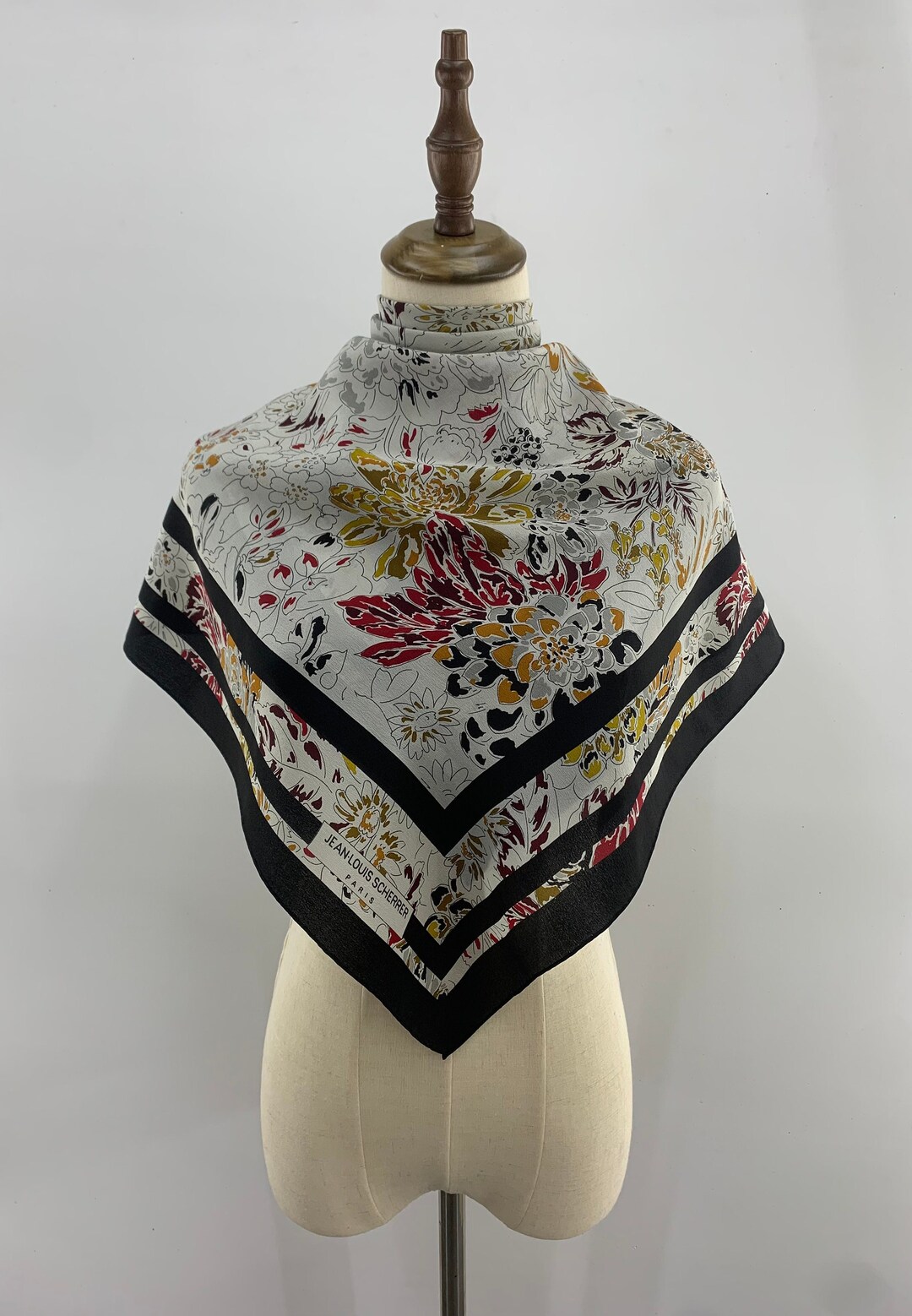 1980s Jean-Louis Scherrer Silk Chiffon Snake Print Top