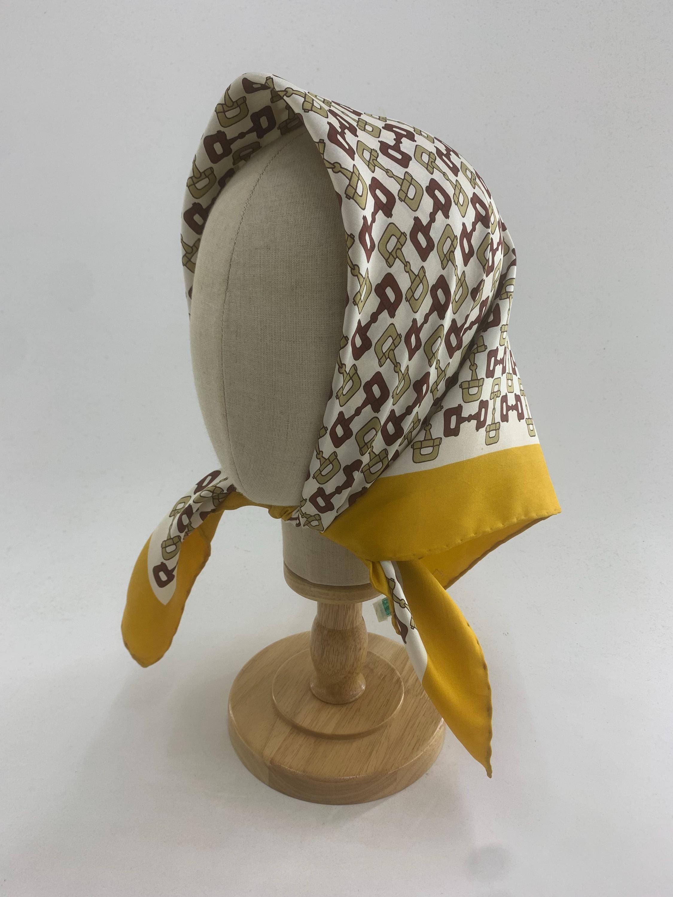 Vintage Gucci Silk Scarf Handkerchief Bandana Accessories
