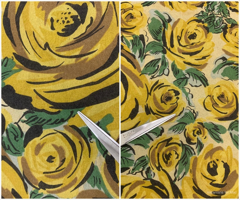 Vintage Bosch Floral Silk Scarf 90cm, Yellow Flowers Print Black Border, Vintage Shawl Square Scarf, Carre Foulards Stole Neckwear image 10