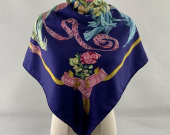 90s HERMES ボーダー　カットソー　長袖　コットン　vintage 花柄 2024新入荷 総柄 花柄 90s 90年代 花柄 ボーダー カットソー 長袖