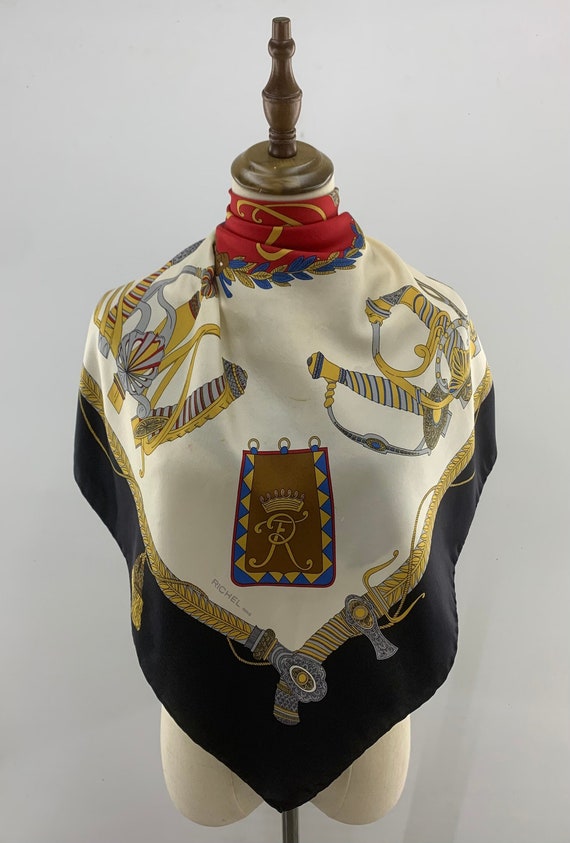 Vintage Richel Silk Scarf | Richel Paris Scarf | Richel