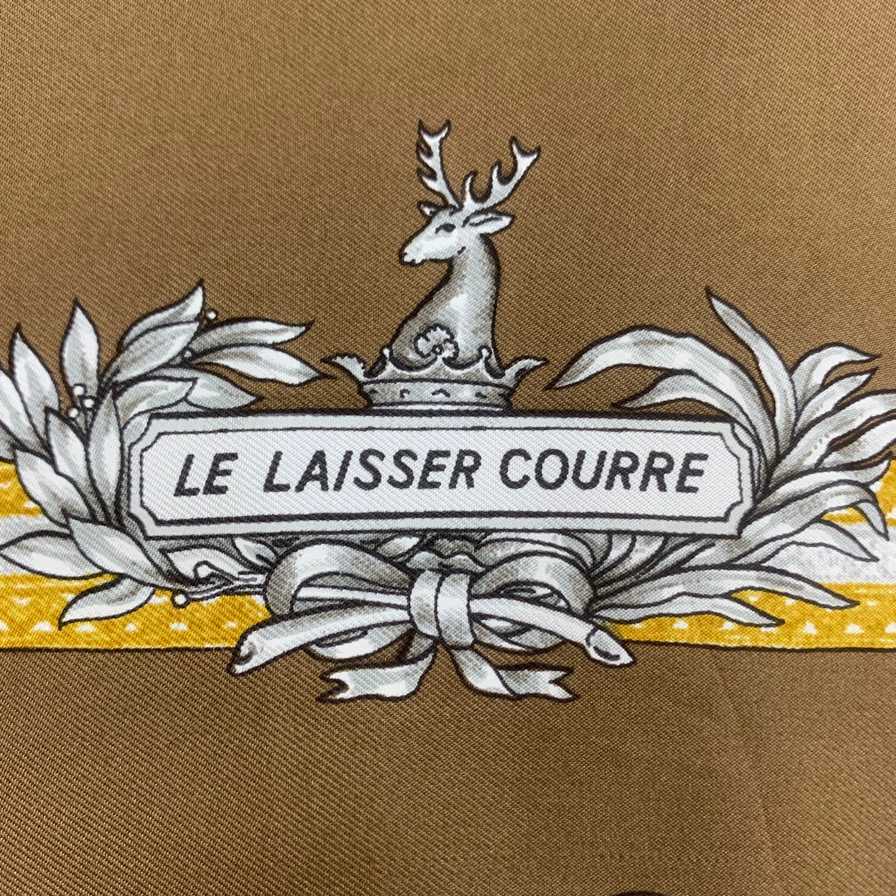 HERMES エルメス カレ90 猟犬 LE LAISSER COURRE HERMES エルメス カレ90 LE LAISSER COURRE 狩猟 犬 馬 動物柄
