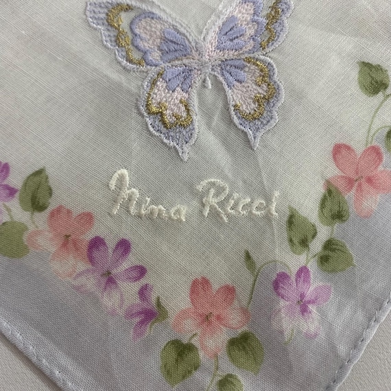 Vintage Nina Ricci Handkerchief Floral Flower Pattern  display picture 3