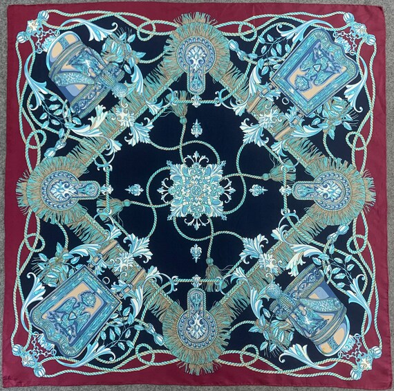 Sciarpa Quadrata 100% Seta 26" Donna Fazzoletto Avvolgente - Foto 10