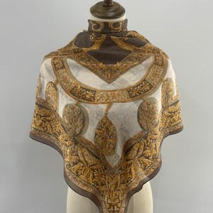 Écharpe Luciano Soprani Beige Avec Fourrure Véritable - En Laine Angora, Occasion
