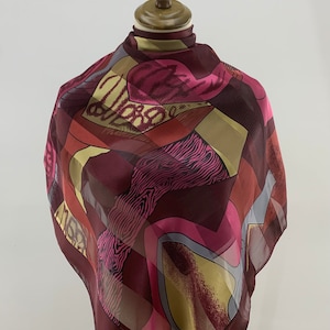Vintage Picasso Scarf, Picasso Silk Scarf, Art Square Scarf, Picasso Accessories Carre Foulards Scarf, Neckerchief, Neck Scarf, Body Wrap