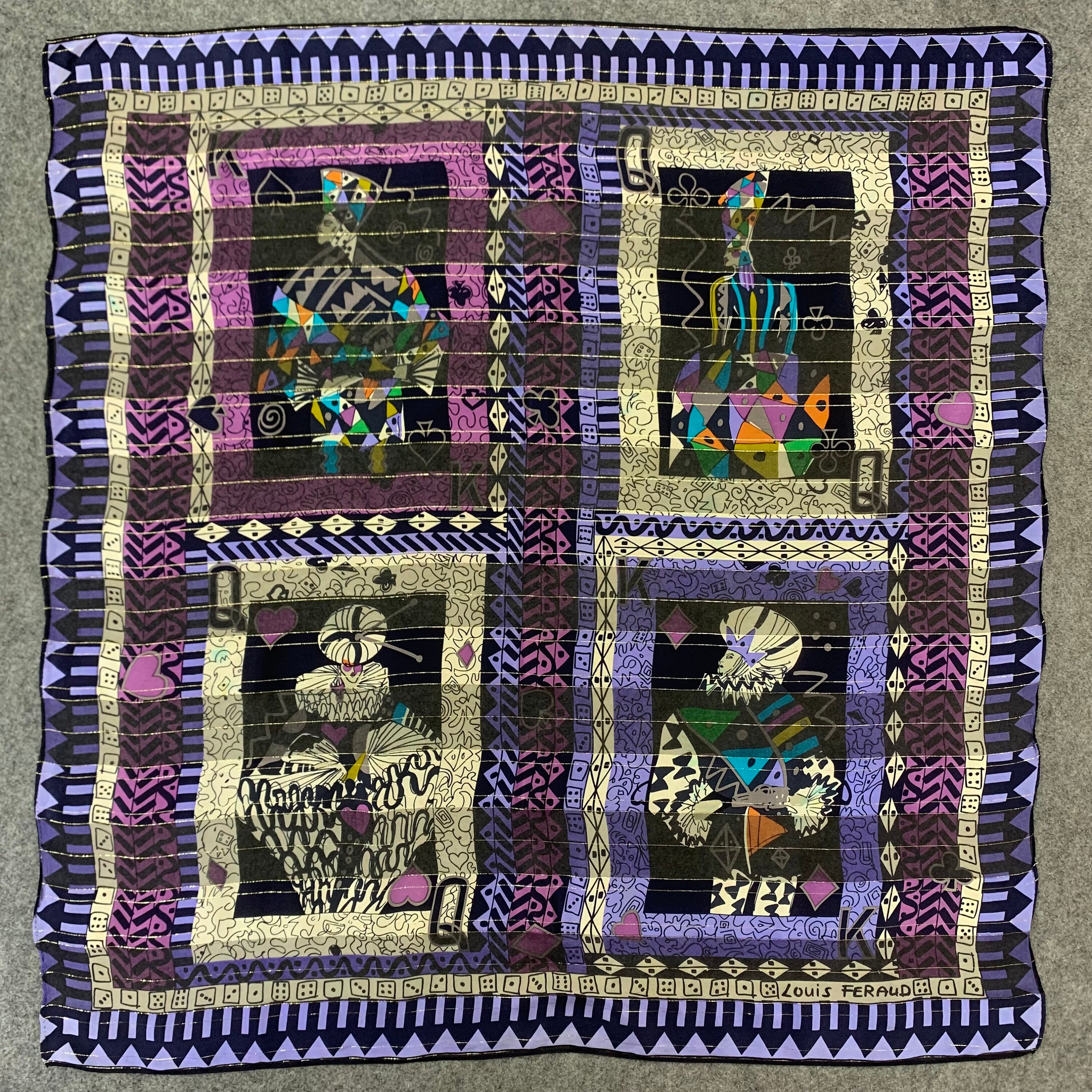 Vintage Louis Feraud Silk Scarf Vintage Scarf Louis Feraud