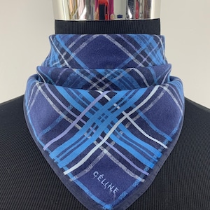 Vintage Celine Handkerchief, Celine Paris Bandana, Vintage Celine Accessories, Celine Babushka, Celine Scarf, Celine Neckerchief