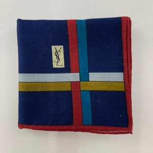 Vintage YSL Yves Saint Laurent Handkerchief, Yves Saint Laurent Bandana, Yves Saint Laurent Pocket Square, Yves Saint Laurent Scarf zdjęcie 6