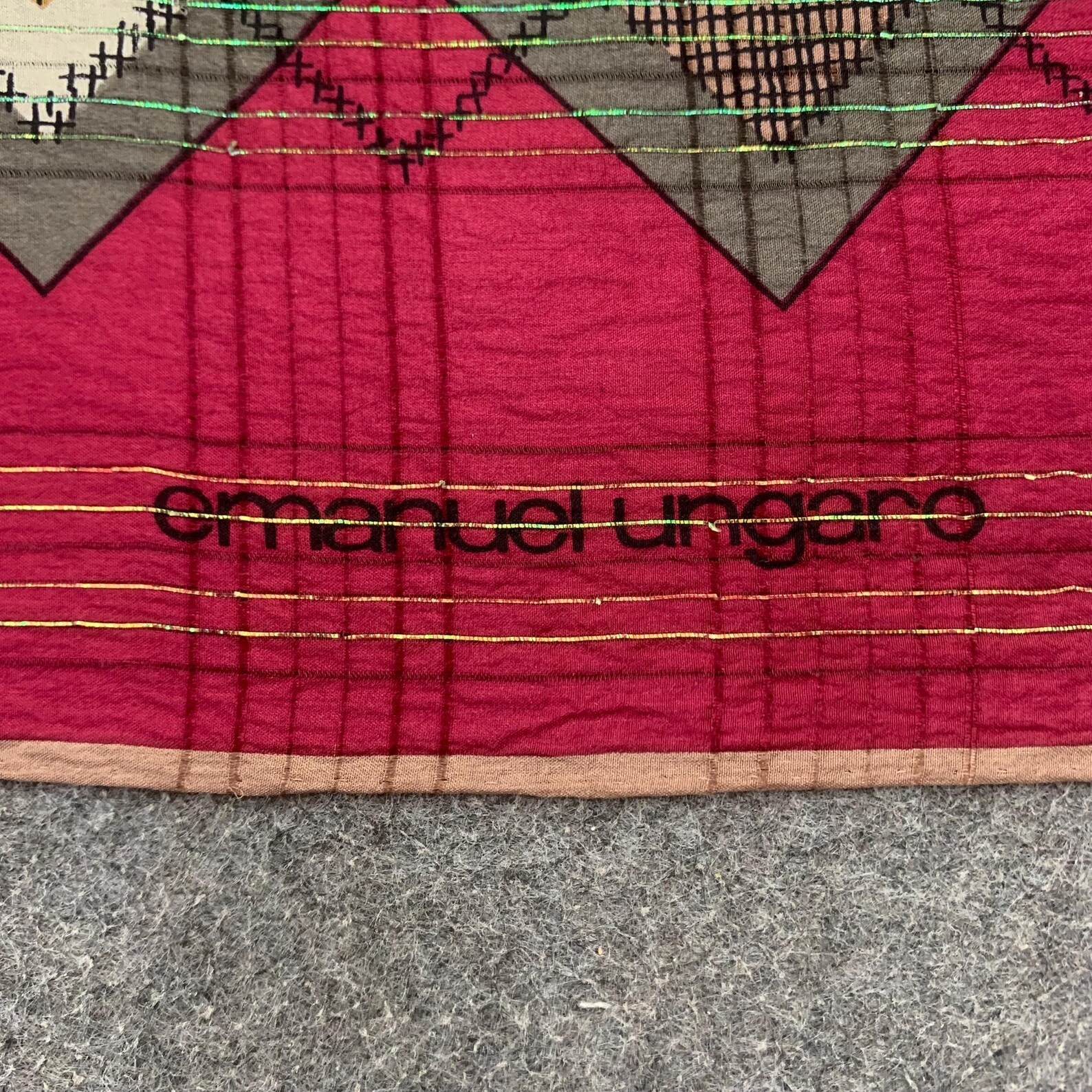 Foulard Vintage Emanuel Ungaro - Multicolore En Polyester - Occasion Chic