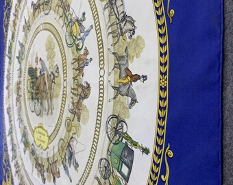 Vintage Hermes Silk Scarf La Promenade De Longchamps by Ledoux