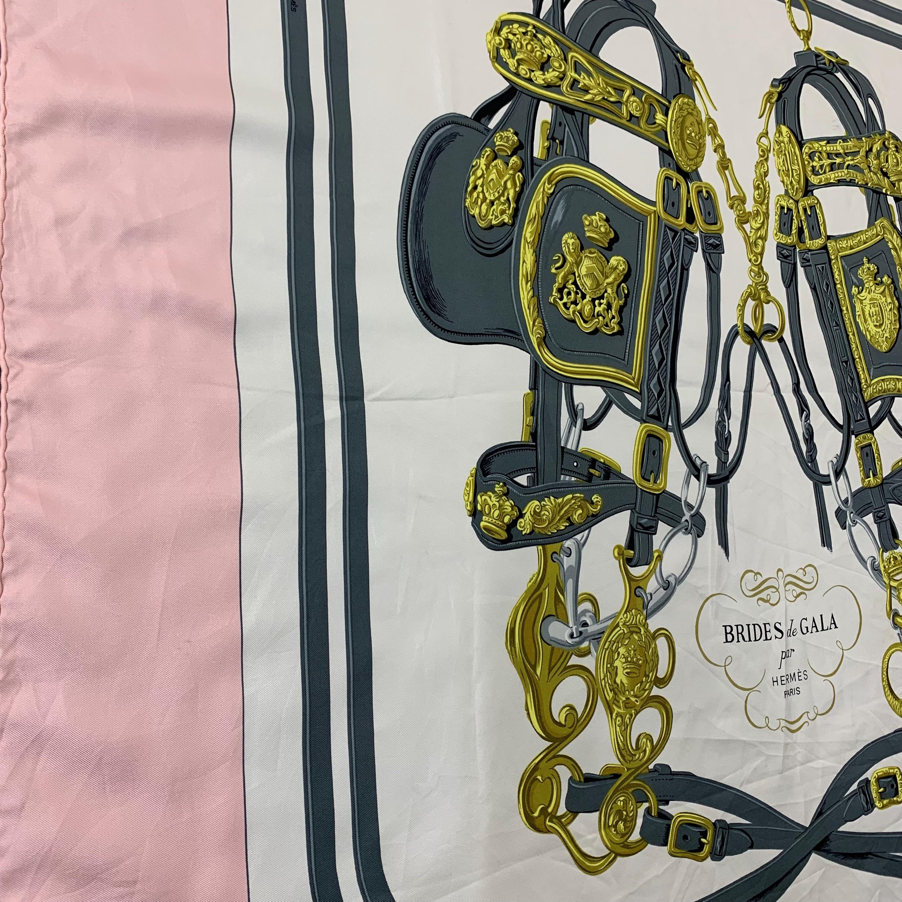 Vintage Hermes Scarf Brides De Gala by Hugo Grygkar, Authentic 