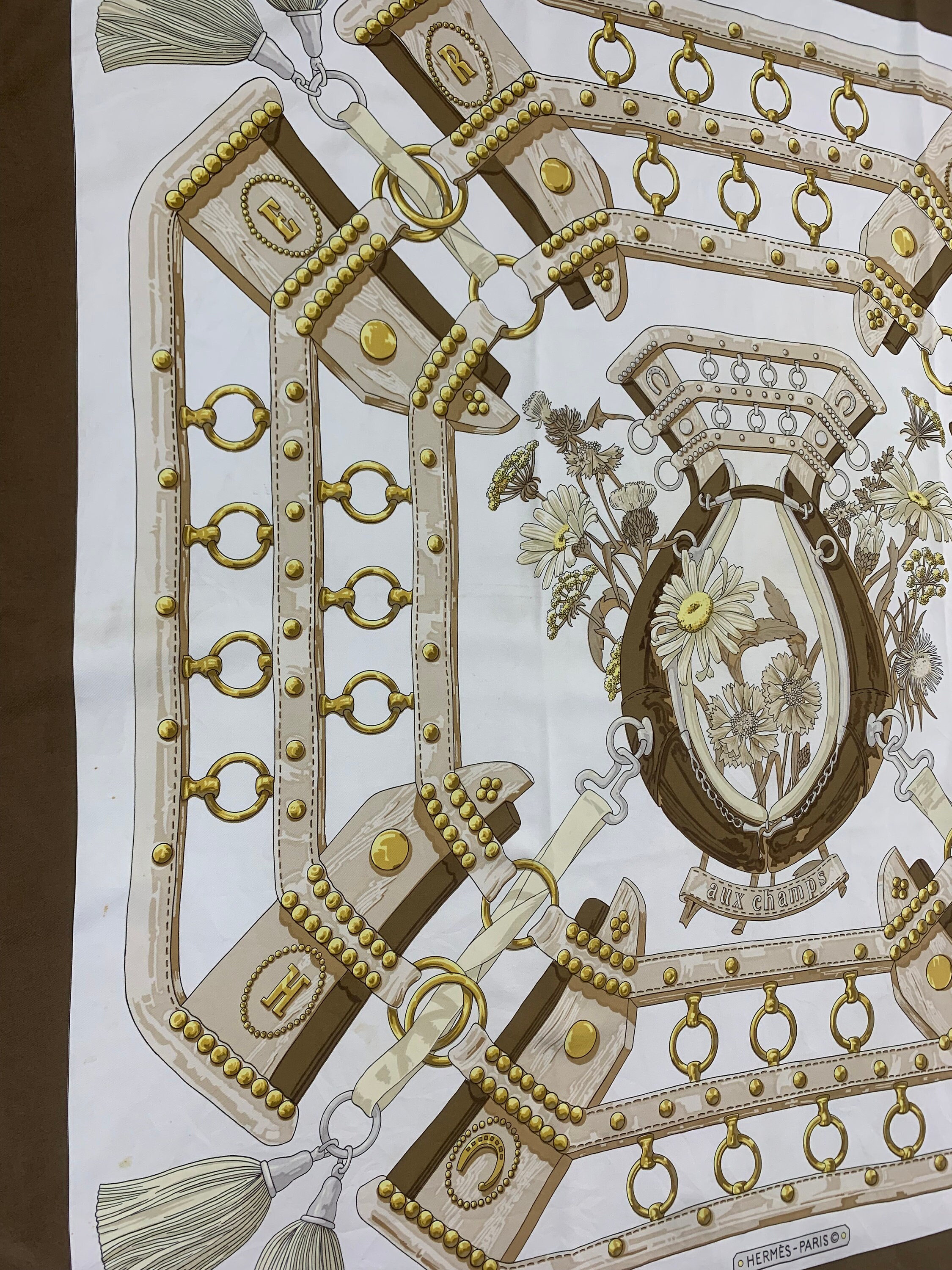 洋書 THE HERMES SCARF Hermes Carre90 Scarf Ex-Libris/Carriage Sax Blue Light Silk