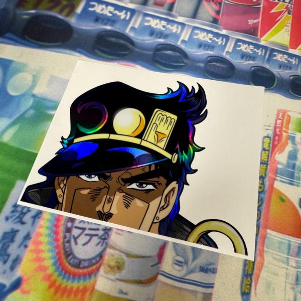 Jotaro JJBA Vinyl Sticker, UV Resistant, Water Proof. For Car, Laptop, Gift, iPad