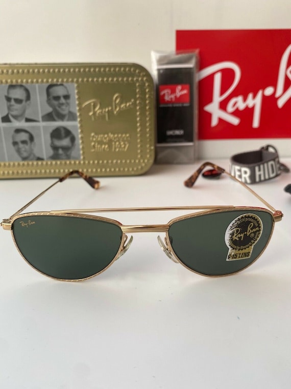 beroemd Fraude Top 90s Ray-ban B&l Usa 24k W1758 Wwas Etched Gold /tortoise - Etsy Finland