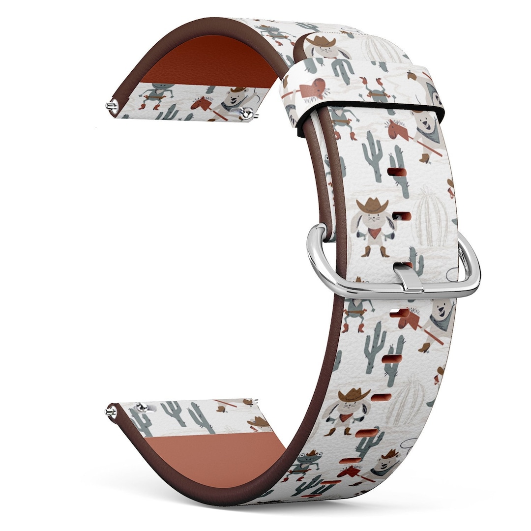 Vegan Leather Watch Strap 18mm 20mm 22mm 23mm Cute Western Etsy