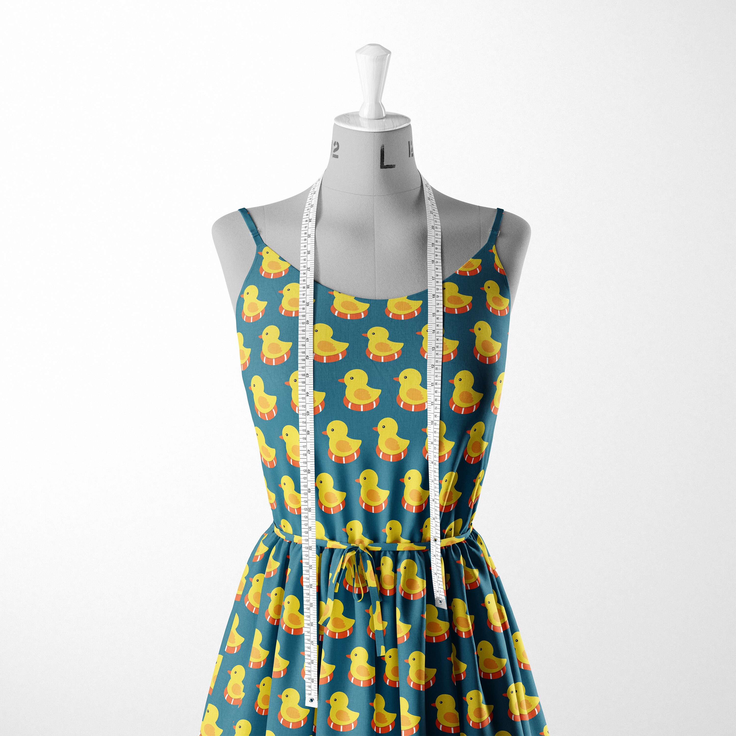 Tissu Au Mètre ABAKUHAUS Oiseau Jaune - Canards Cartoon Polyester Décoratif 148x100cm Moutarde Bleue