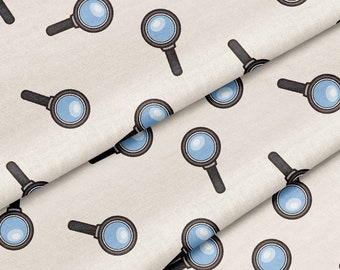 Fabric by the Yard ( Magnifying Glass Print Pattern ) for sewing, crafting, upholstery and D.I.Y projects.
