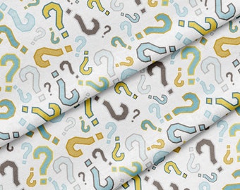 Fabric by the Yard ( Quiz Question Marks patterns ) for sewing, crafting, upholstery and D.I.Y projects.