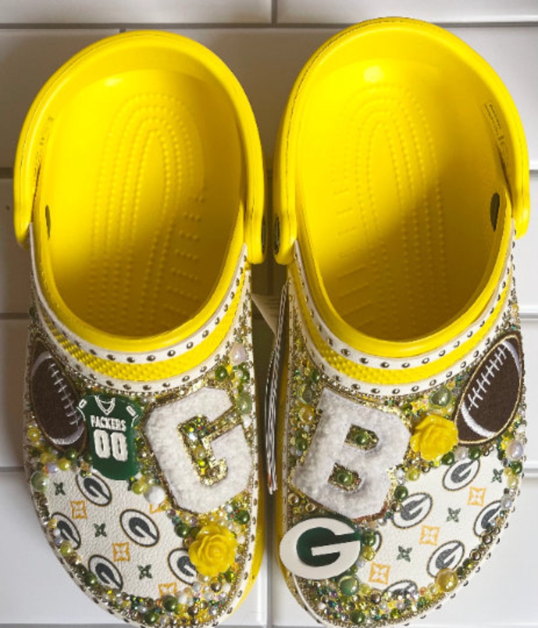 Custom Bling Football Croc Shoes - Etsy