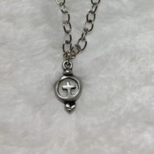 Silver Cross My Heart Necklace